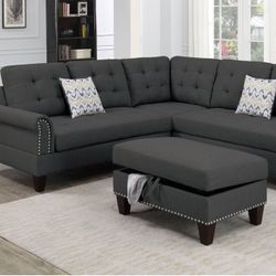 3-Piece Sectional Set W/ Ottoman Free Local Delivery 