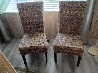Pair of rattan chairs