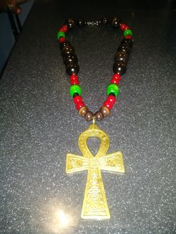 BIG BEAD ANKH MEDALLION