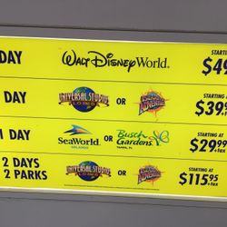 Only tickets for Disney world