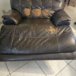 X Big Leather Sofa Chair