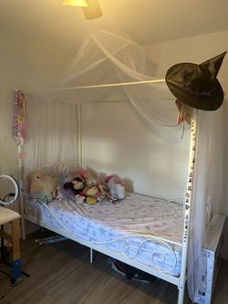 White Twin Bed Frame NOT MATTRESS