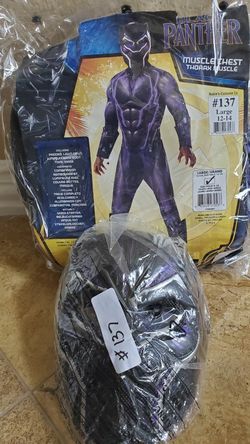 Black panter light up muscle chest costume