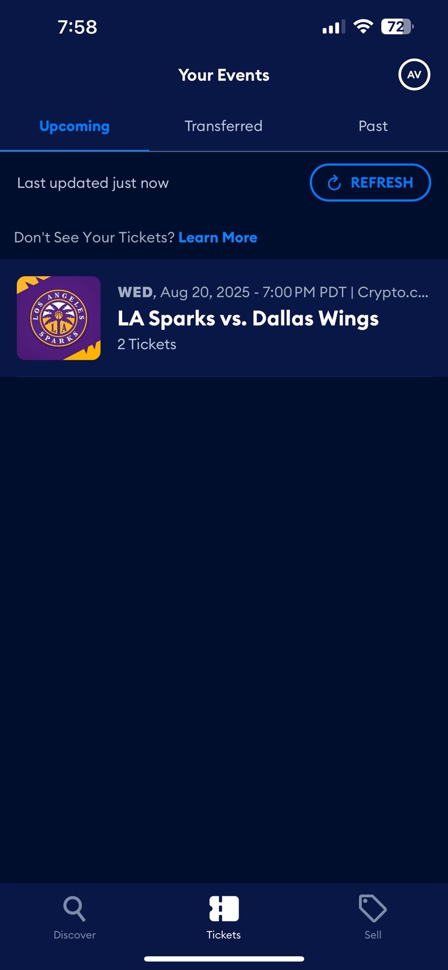 Sparks Tickets