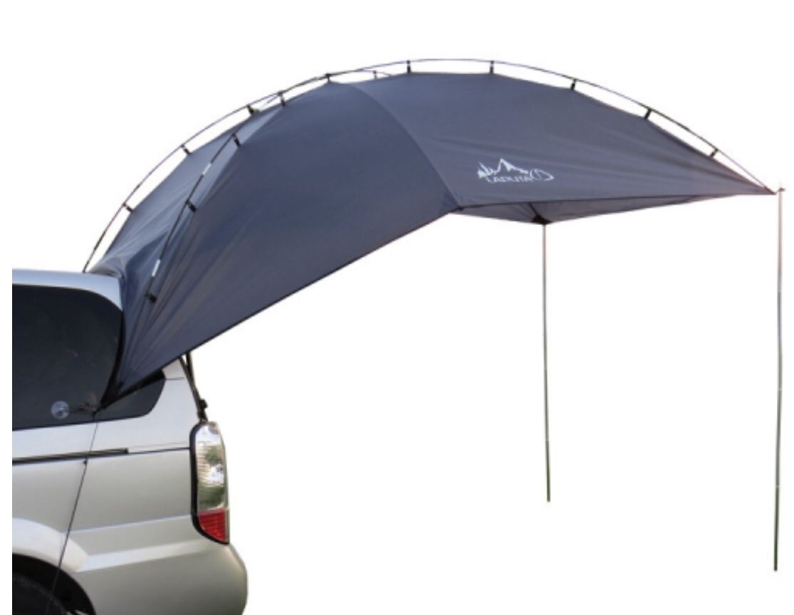 NEW! LADUTA Outdoor Barbecue Camping Car Side Tent Car Tail Extension Tent (Grey Blue)
