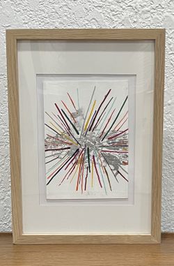 Aron Taylor "Cat Holder" Signed Acetone Print & Enamel, 2015, Oak Frame