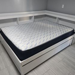 Full Size L-Shape Bed With Mattress $100
