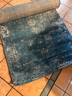 $300- obo-Blue 20’ Long Runner Rug
