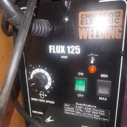 Brand New Welder ELECTRIC FLUX 125 WELDER W Leather  HELMET MASK SHOULDER PROTECTOR OVER $150 RETAIL PRICE 