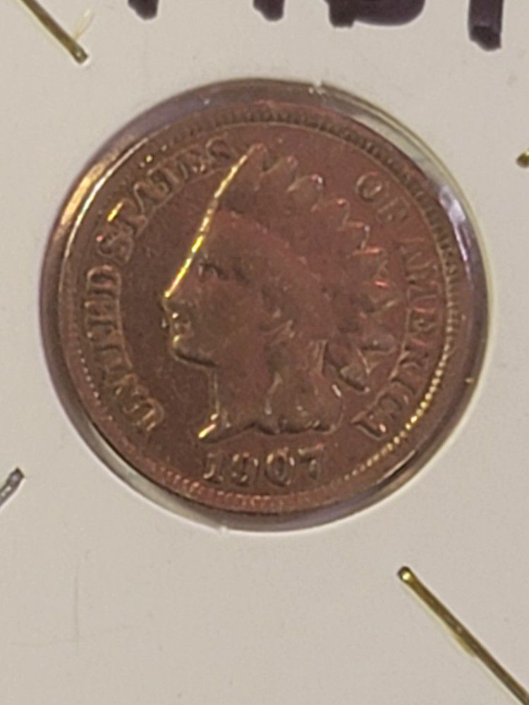 1907 Indian Head Cent AU

