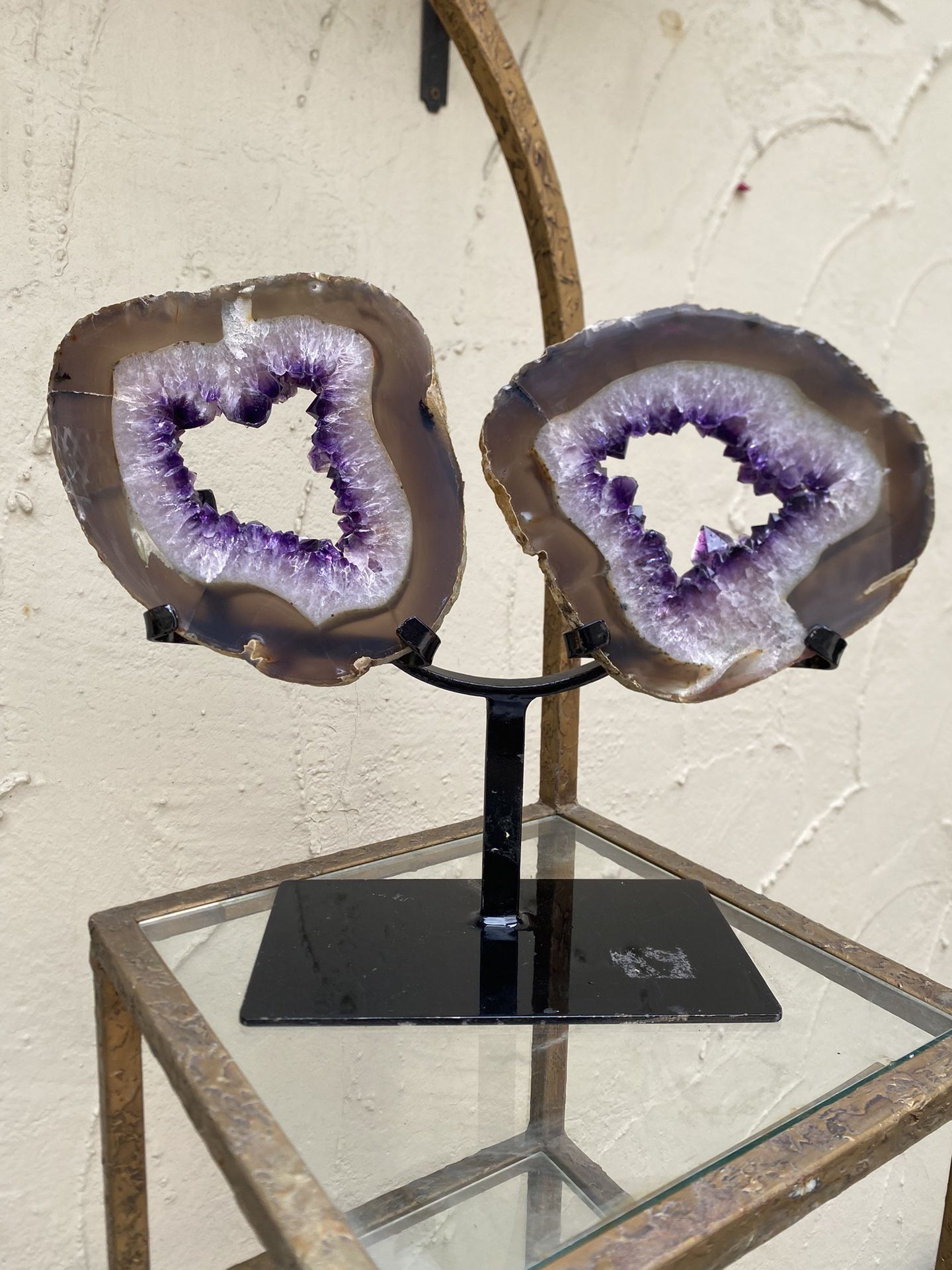 Amethyst Crystal Rings On Stand