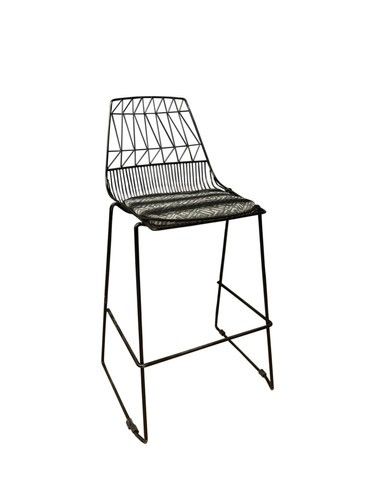 2, Wire Mesh Counter Stools With Seat Cushion