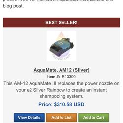 Brand New Aqua Mate Rainbow Vacuum Carpet Steam Cleaner Attachment 