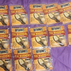 13 Sets of Toe Warmers Hothands Brand