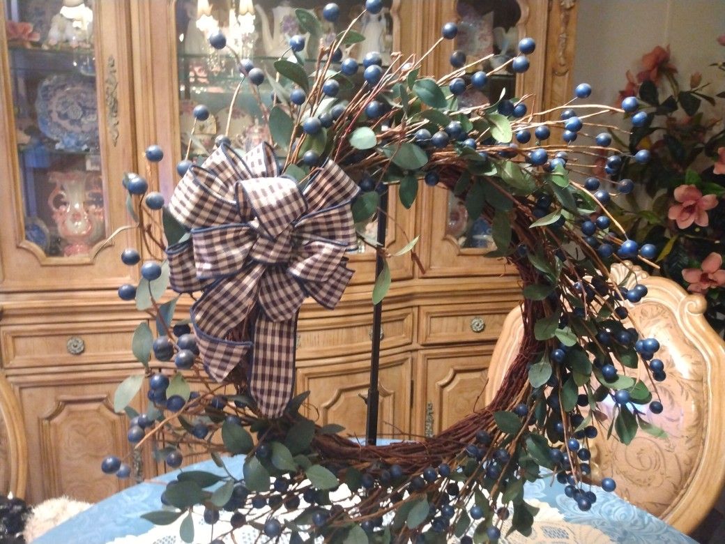 Country Blue Berry Wreath
