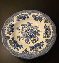 Johnson Bros Asaitic Pheasants Blue 8"