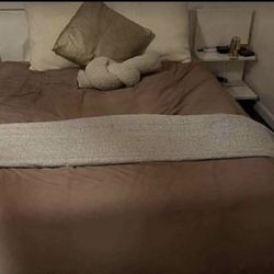 CB2 Queen Bed Frame With Built-In Nightstands