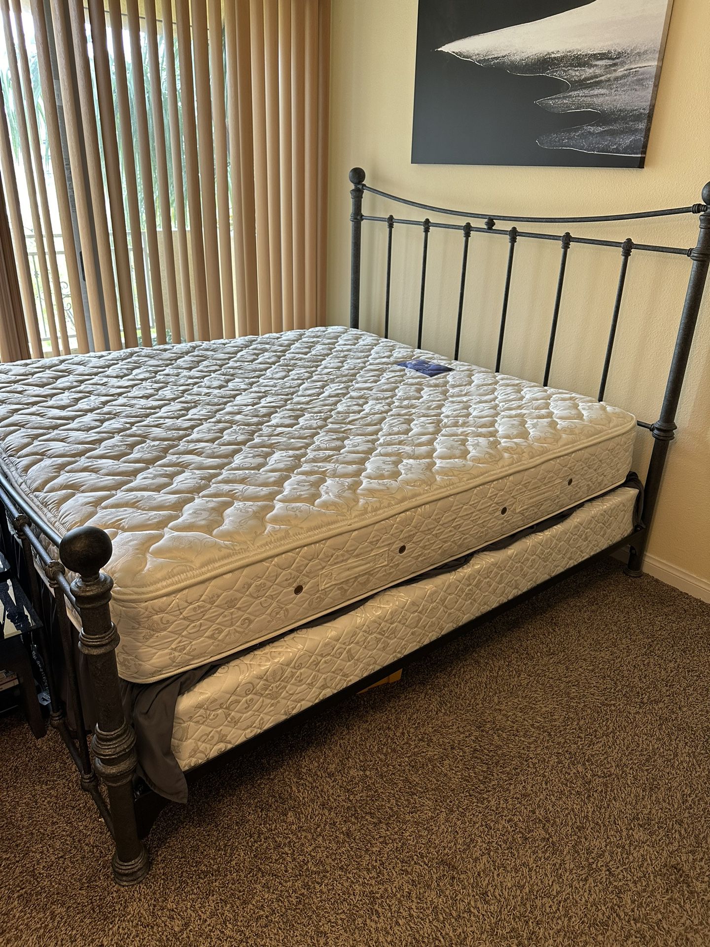 Free King Bed Frame And Box Spring W/ Mattress