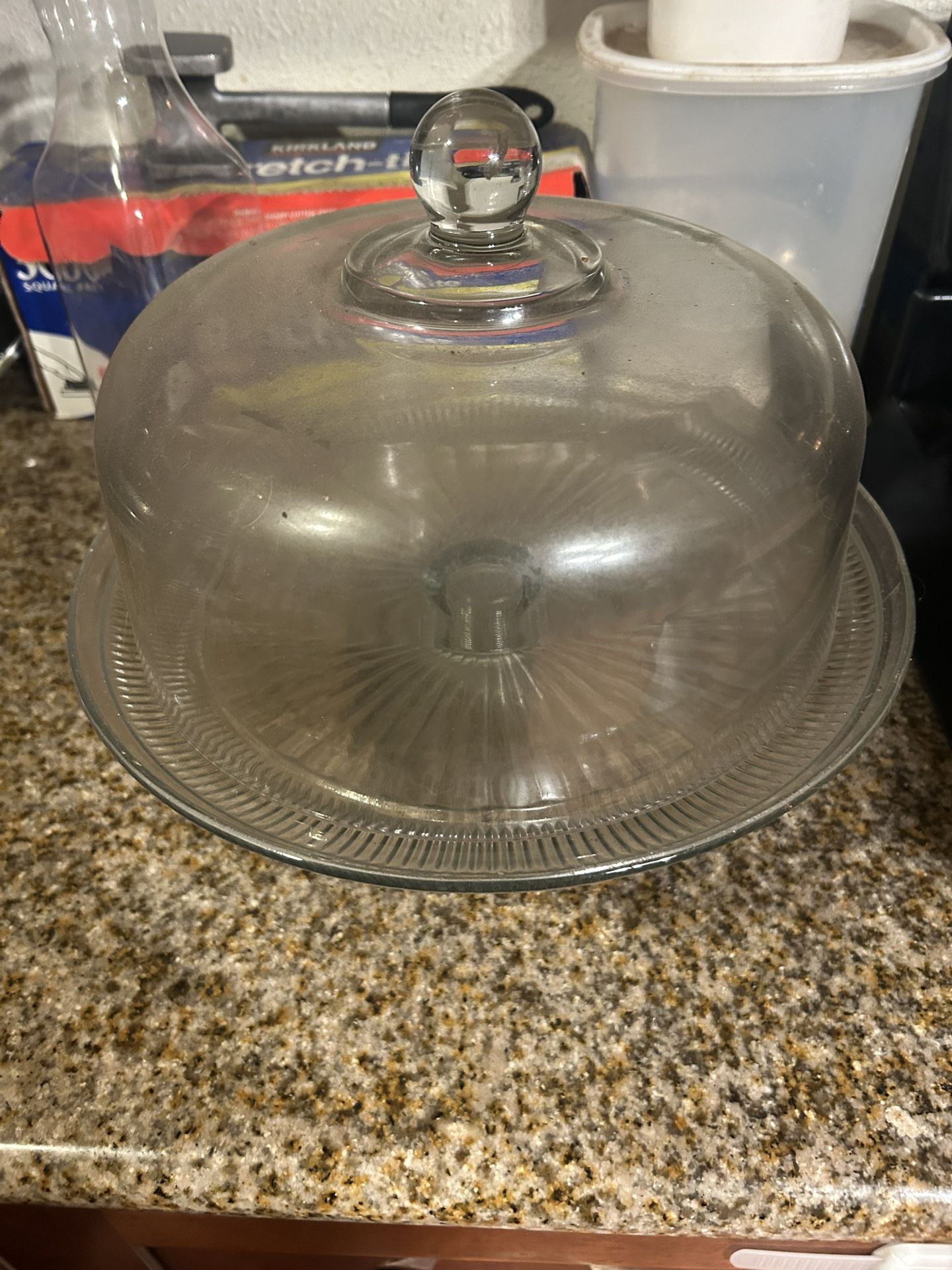 12 Inch Glass Cake Tray
