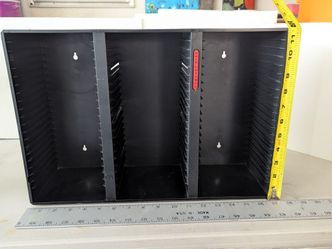 Black Plastic Three Tiered Tower Rack for CD Storage