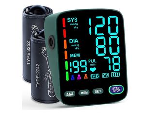 Blood Pressure Monitor,2 Upper Arm Large Blood Pressure Cuffs,3 X199 Memory
