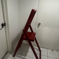 Designer Karl Malmvall Red Step Ladder