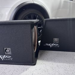  full set of 4 subwoofer enclosures (empty boxes)