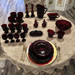 RARE!! 30 Piece Vintage Ruby Red
