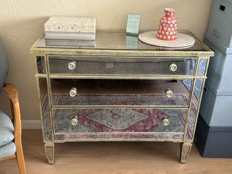 Z Gallerie mirrored 3 Drawer Dresser