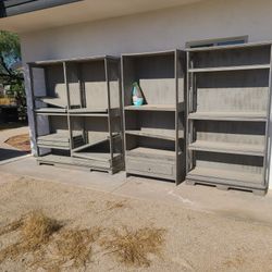 Grey Book Shelvels