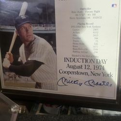 Mickey Mantle Aughtograph Certified Willie Mays Pete Rose