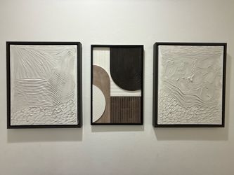 Framed Textured Wall Art