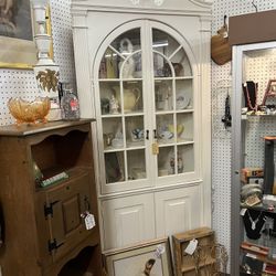 White Corner Cabinet