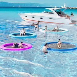 Brand New  10FT Sunchill Round Inflatable Float Ring for Adults, Heavy Duty Hammock Pool Lounger with Pump, for Lake, Ocean & Pool $100 Brand new in b