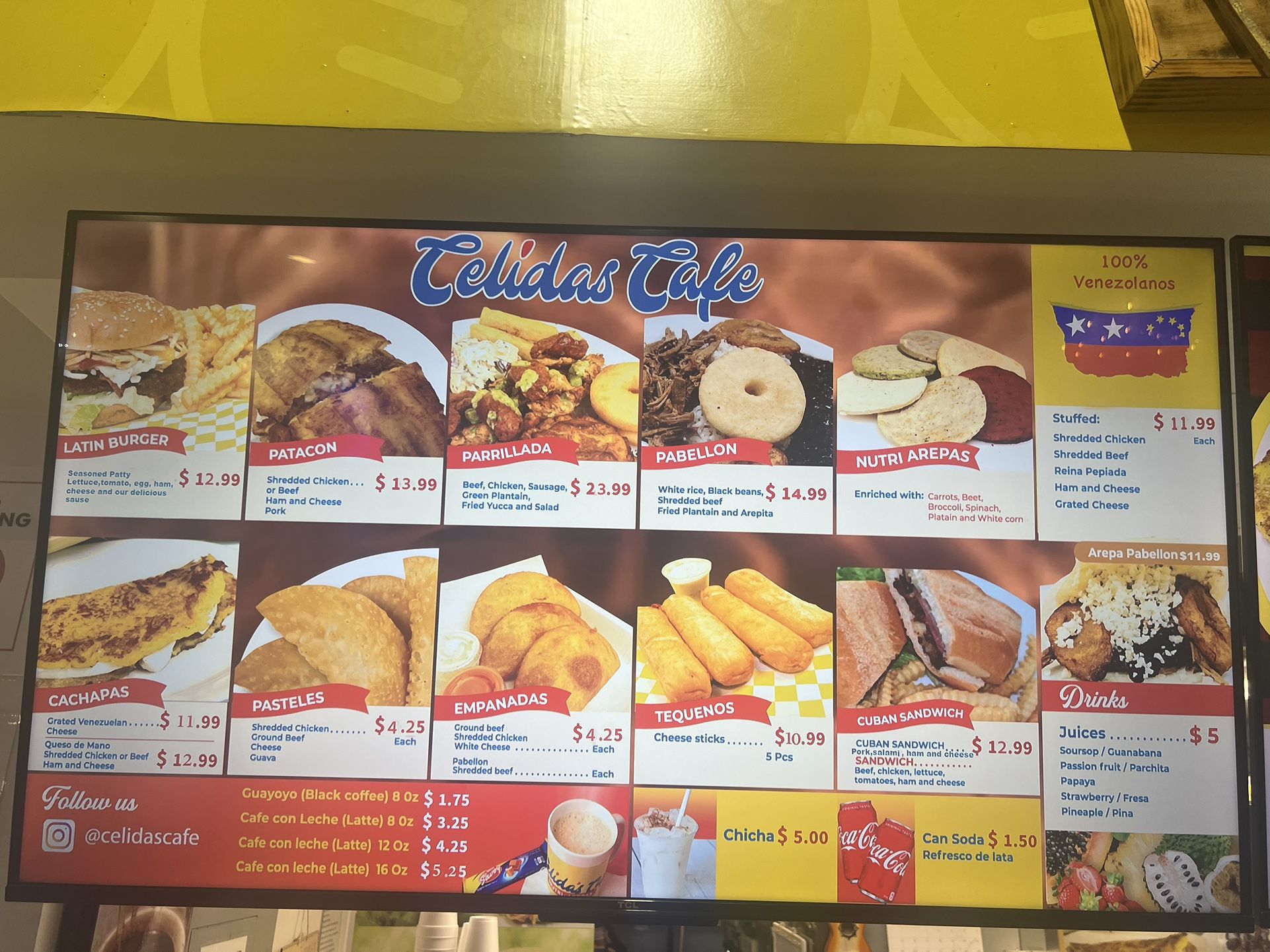 Celida’s Cafe Menú .