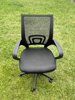 Selling black office chair with adjustable he