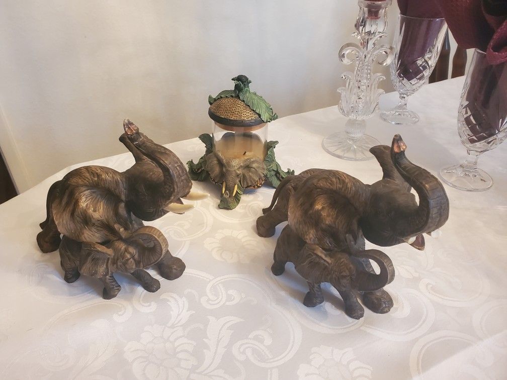 Elephant Figurines - 2