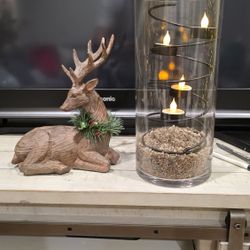 Glass Hurricane Centerpieces 