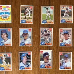 (12) card 1981 Topps Coca-Cola New York Mets Baseball Card team set