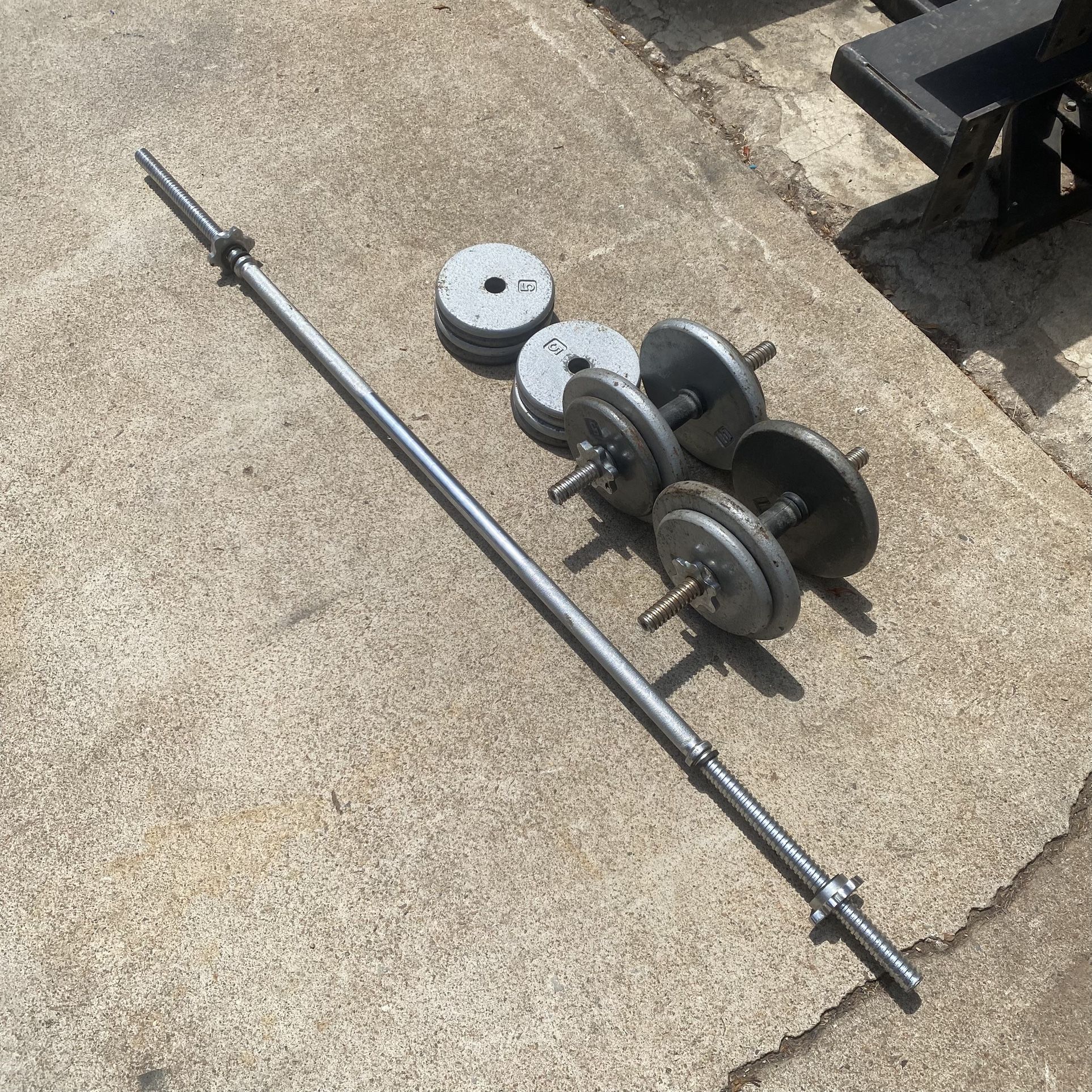 Standard Barbell, Weights And Dumbbells