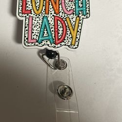 Lunch Lady Badge Reel