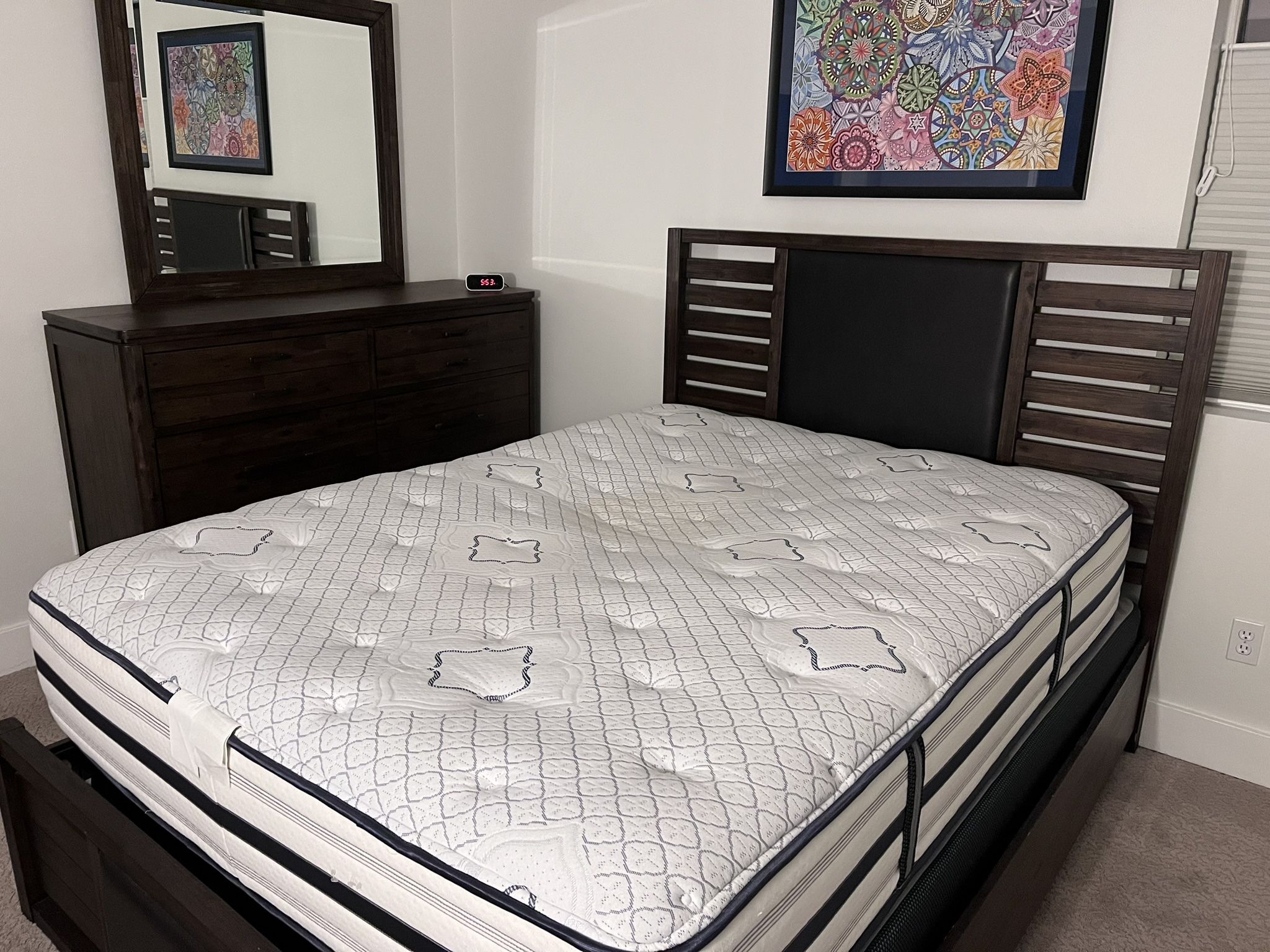 Selling 40"tv & Stand, Desk, Monitor, Queen Bed/ Frame, Dresser And Chairs