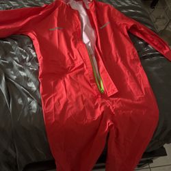Red Rain/COVID Suit Onesie With Hood 