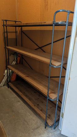 Rustic wood/metal Bookcase