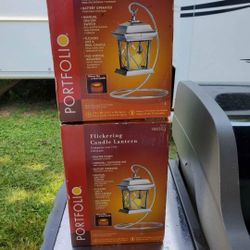 New (2) Portfolio Flickering Candle Lanterns