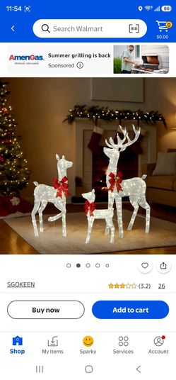 Deer Family 3-piece LED Decor Set