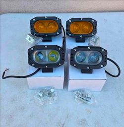 LED Light Pods Work Lights Luces Focos Niebla Neblina Offroad 4x4 Todo Terreno Chevy Gmc Ford Toyota
