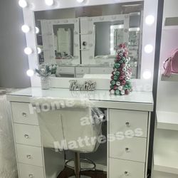Vanity Set Hollywood Mirror LED Lights Makeup Table✨New