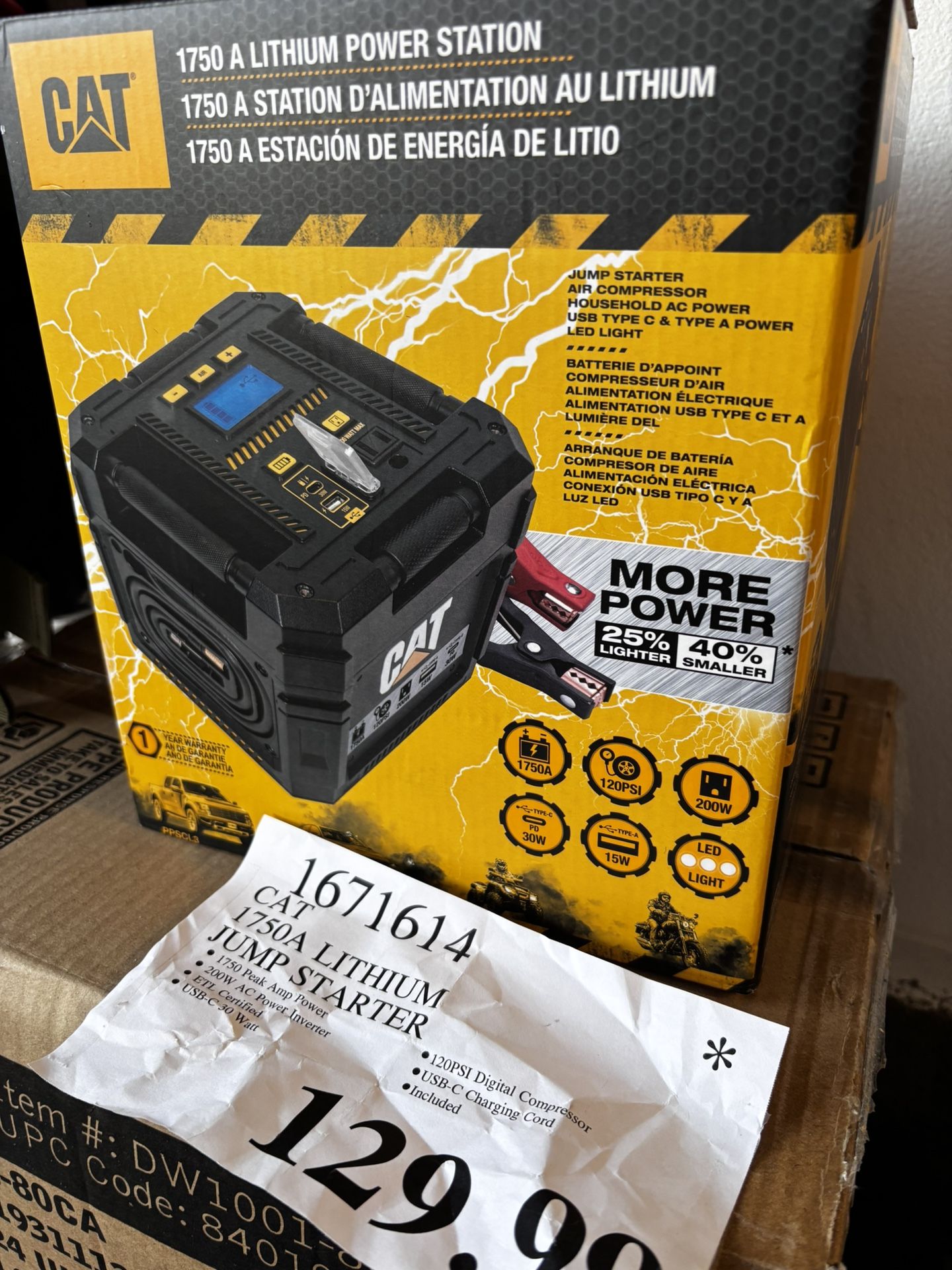 Cat 1750A Lithium Jump Starter