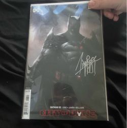 City of Bane Batman comic signed by Francesco Mattina with certificate of authenticity